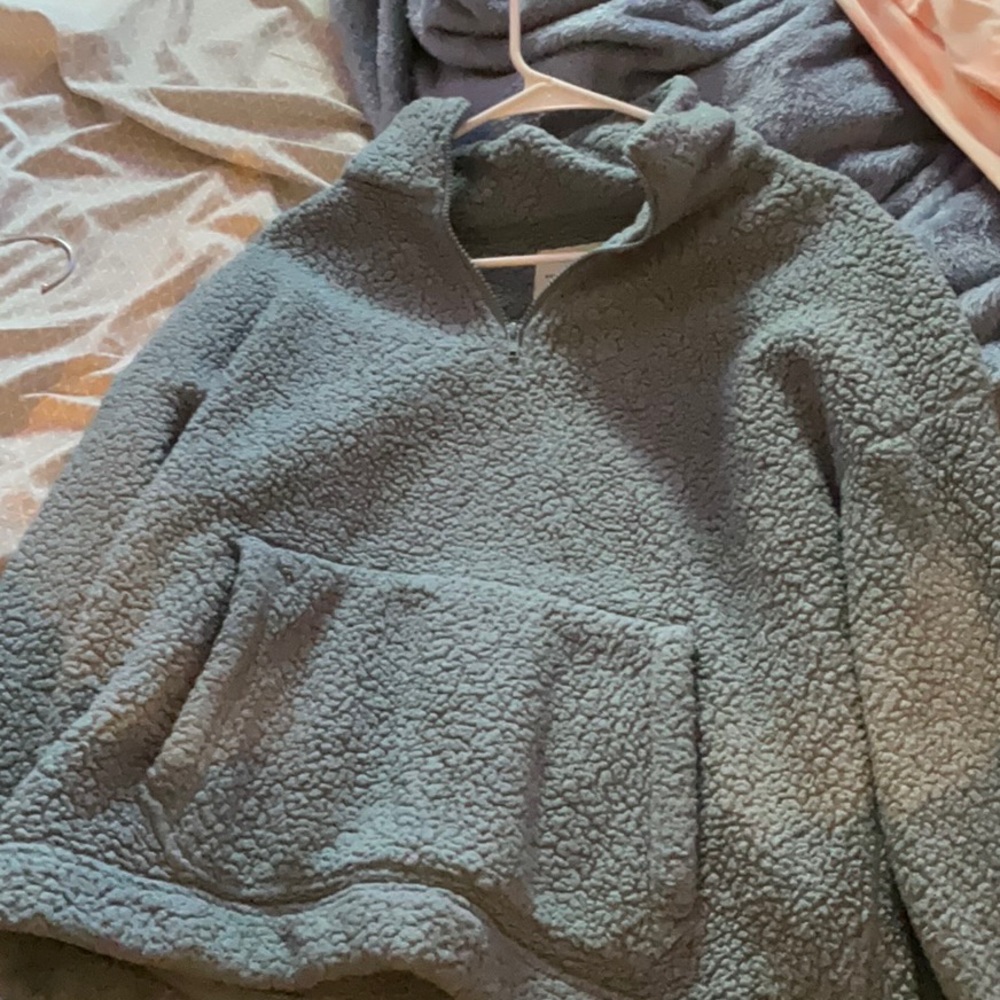 Blue Sherpa quarter zip